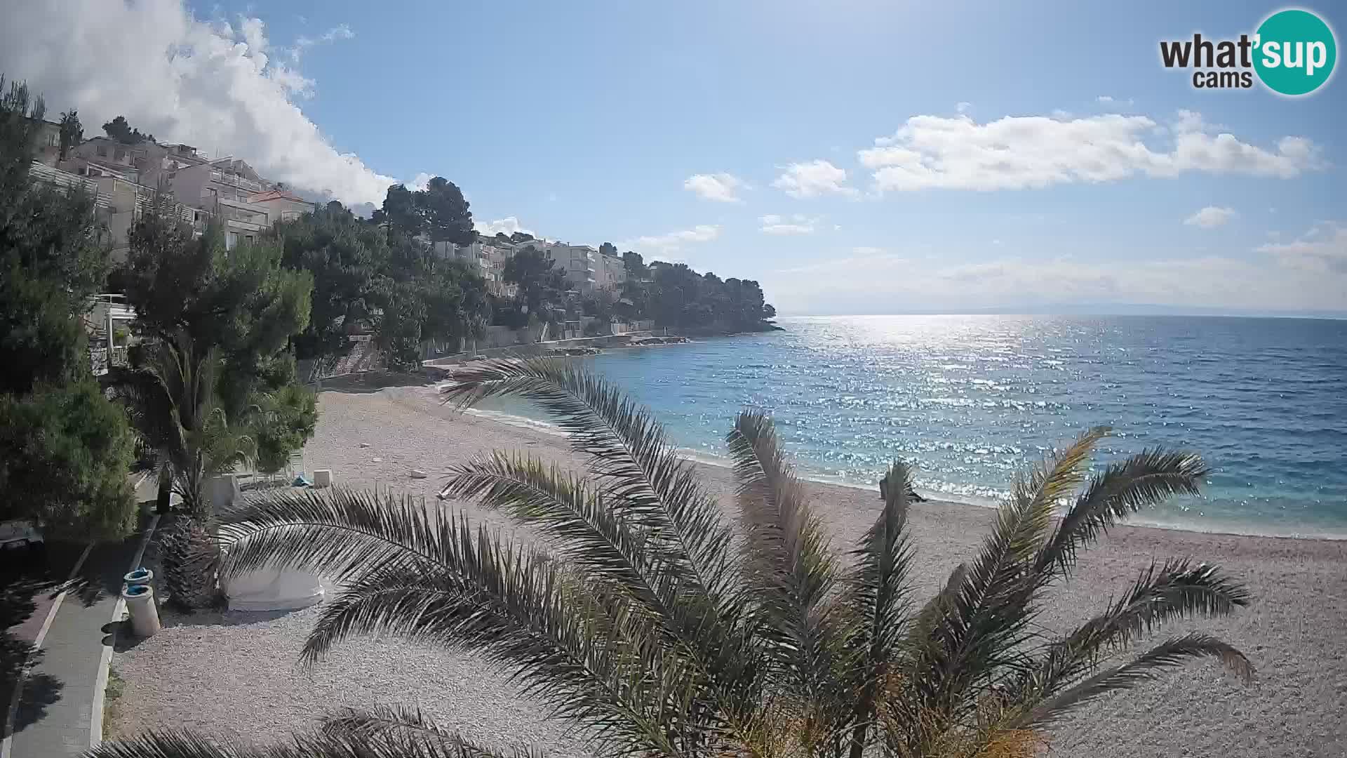Webcam Playa Lučica Brela – Vista en directo de la costa adriática