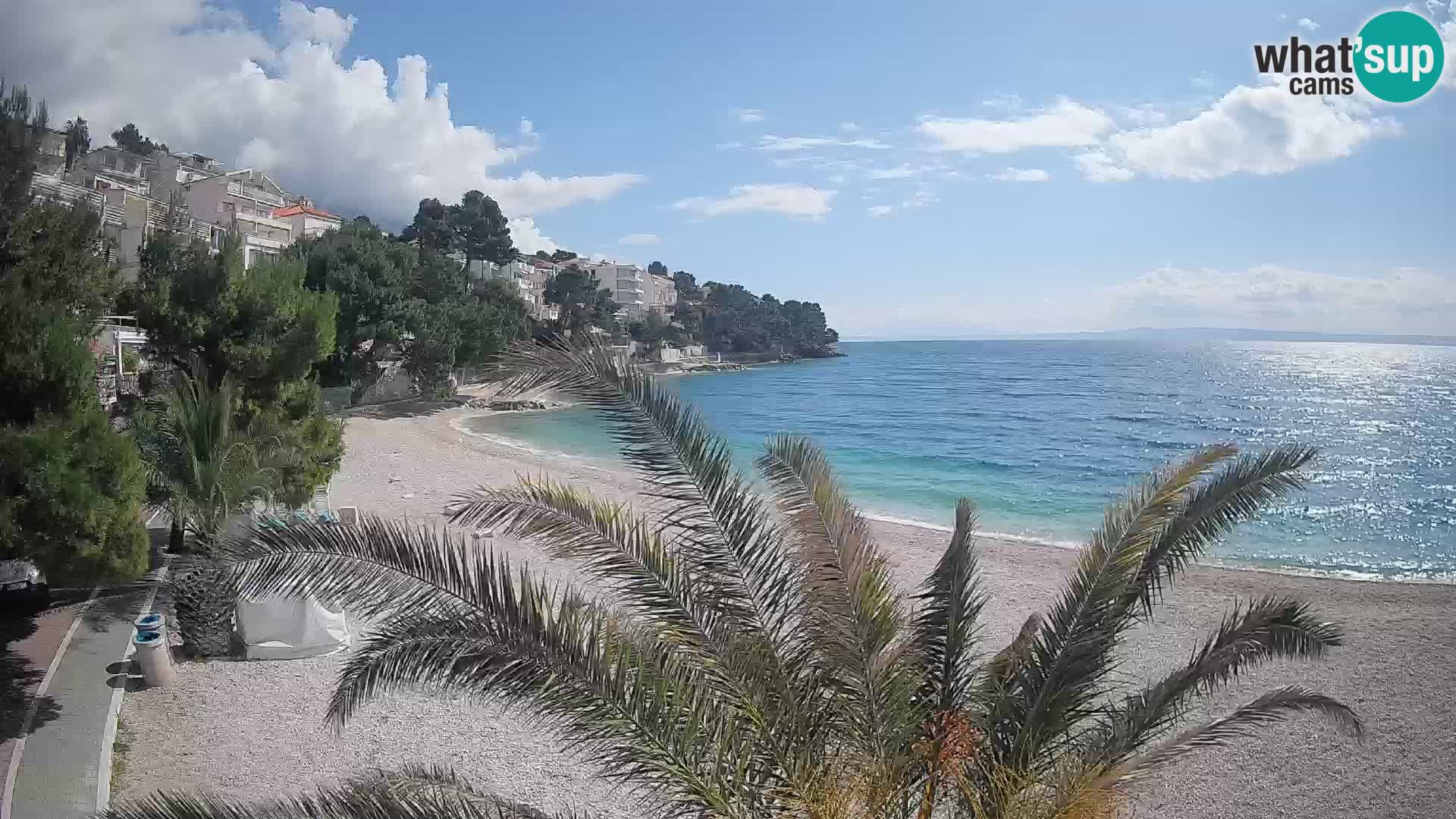 Webcam Spiaggia Lučica Brela – Vista live sulla costa adriatica