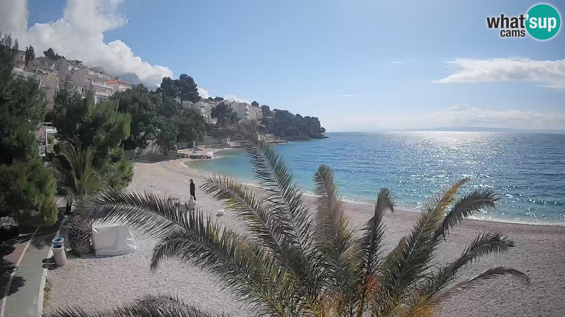 Webcam Spiaggia Lučica Brela – Vista live sulla costa adriatica