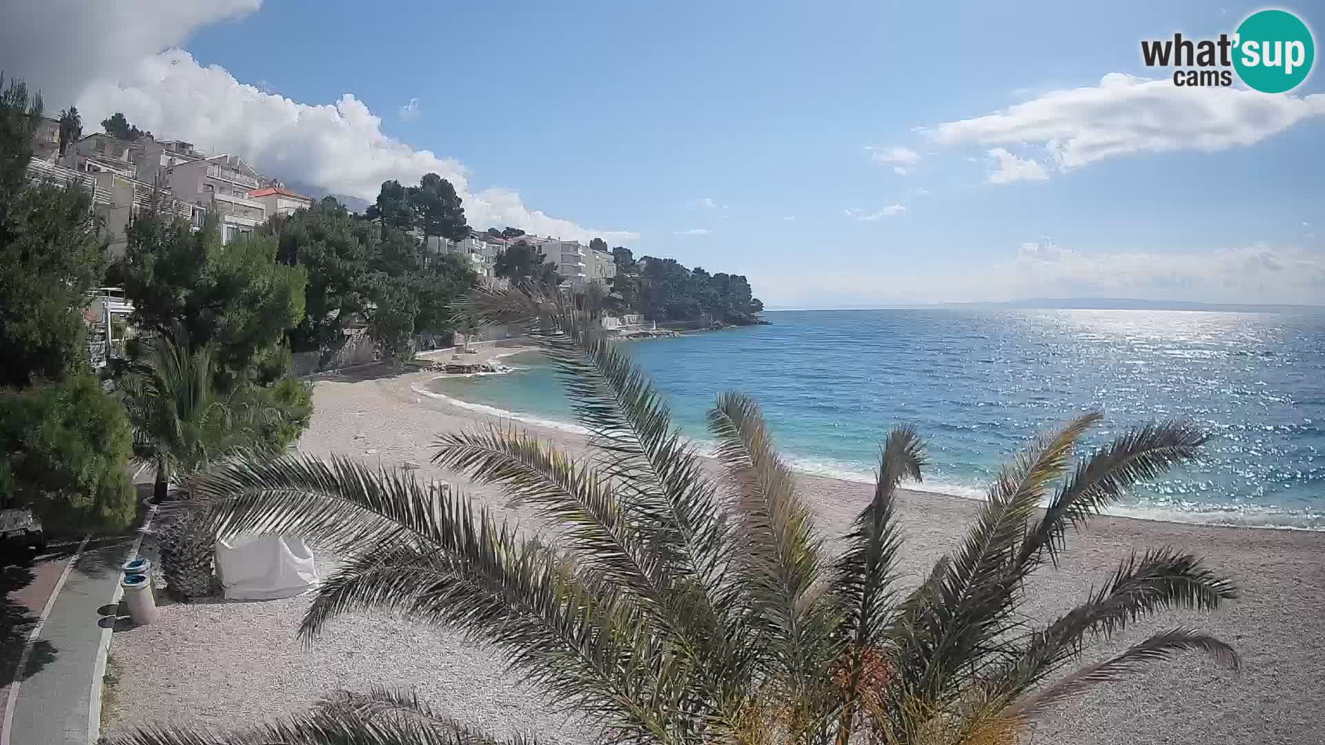 Webcam Spiaggia Lučica Brela – Vista live sulla costa adriatica