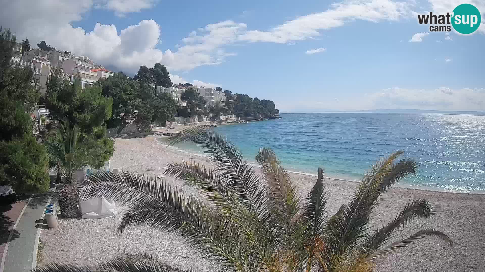 Webcam Spiaggia Lučica Brela – Vista live sulla costa adriatica