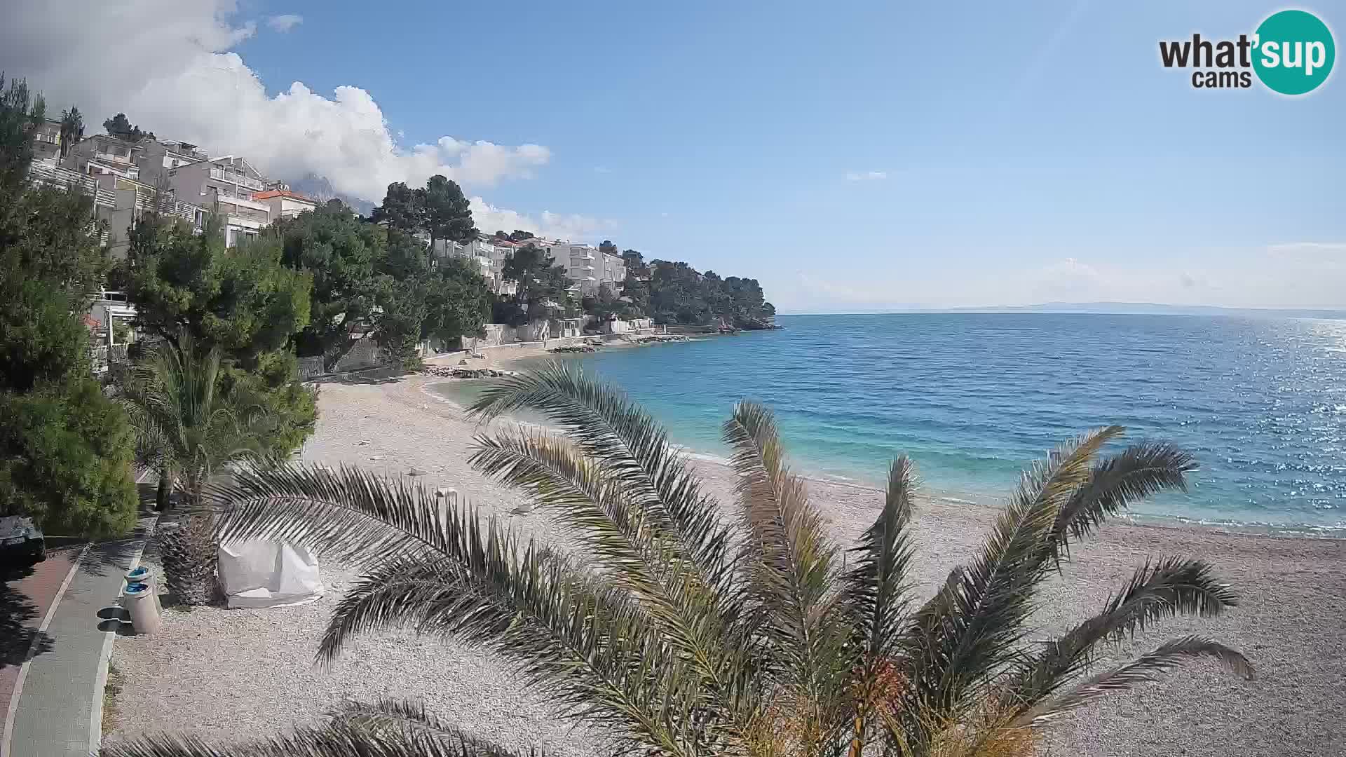 Webcam Playa Lučica Brela – Vista en directo de la costa adriática