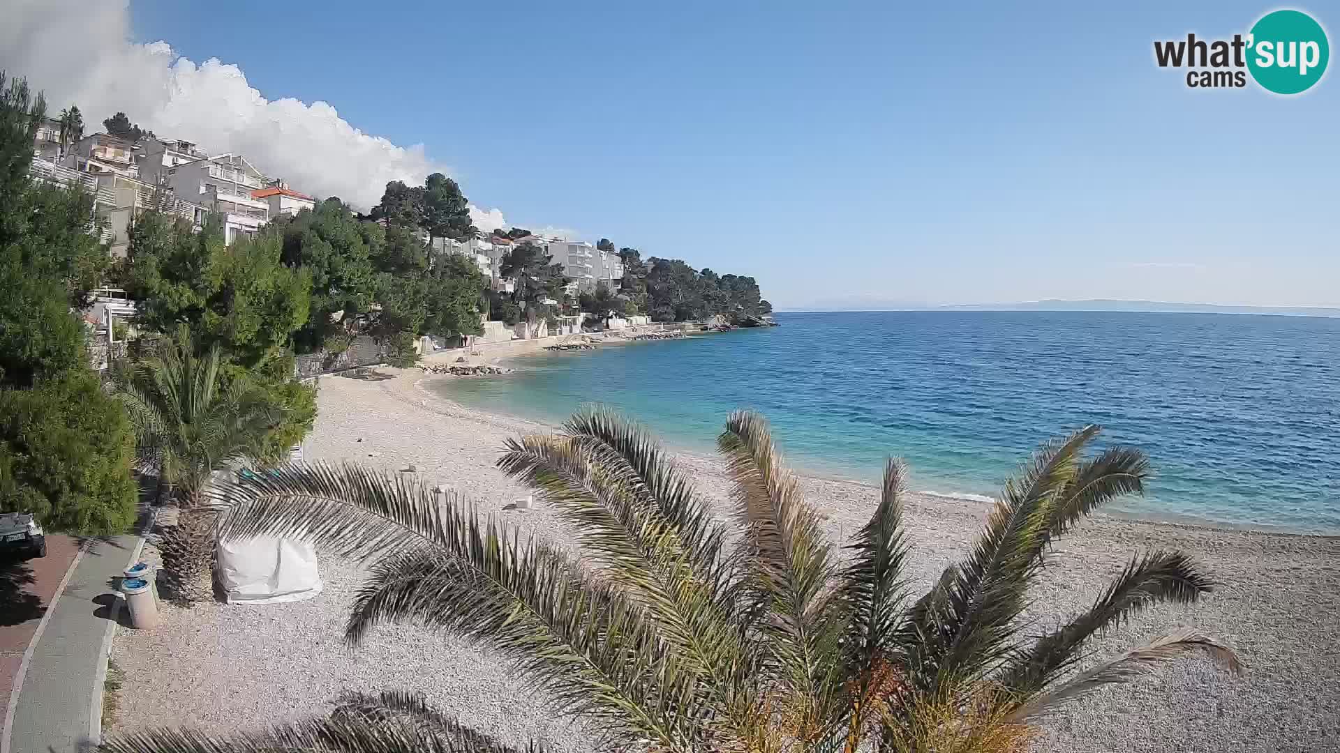 Webcam Playa Lučica Brela – Vista en directo de la costa adriática