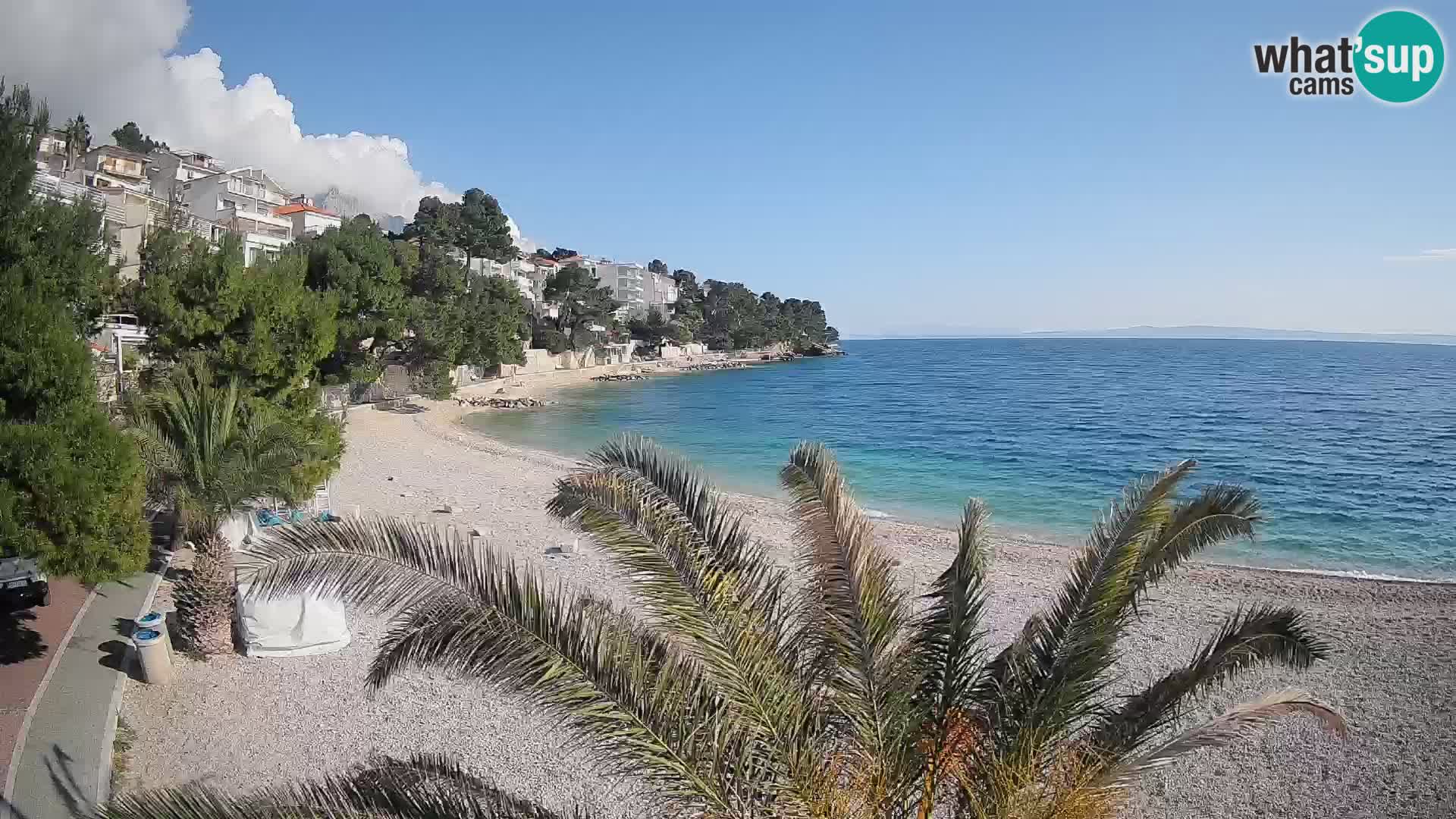 Webcam Spiaggia Lučica Brela – Vista live sulla costa adriatica