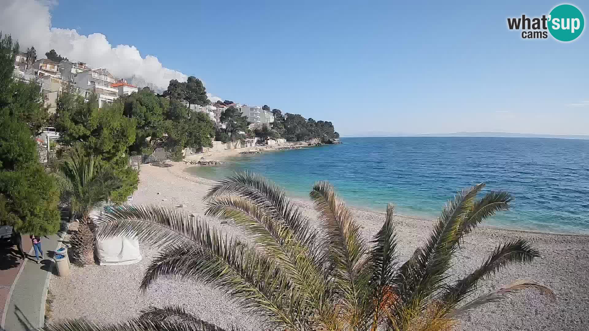 Webcam Playa Lučica Brela – Vista en directo de la costa adriática