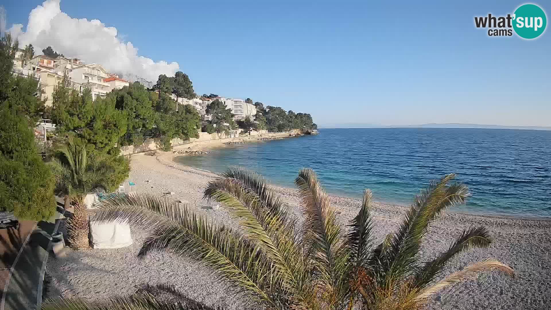 Webcam Spiaggia Lučica Brela – Vista live sulla costa adriatica