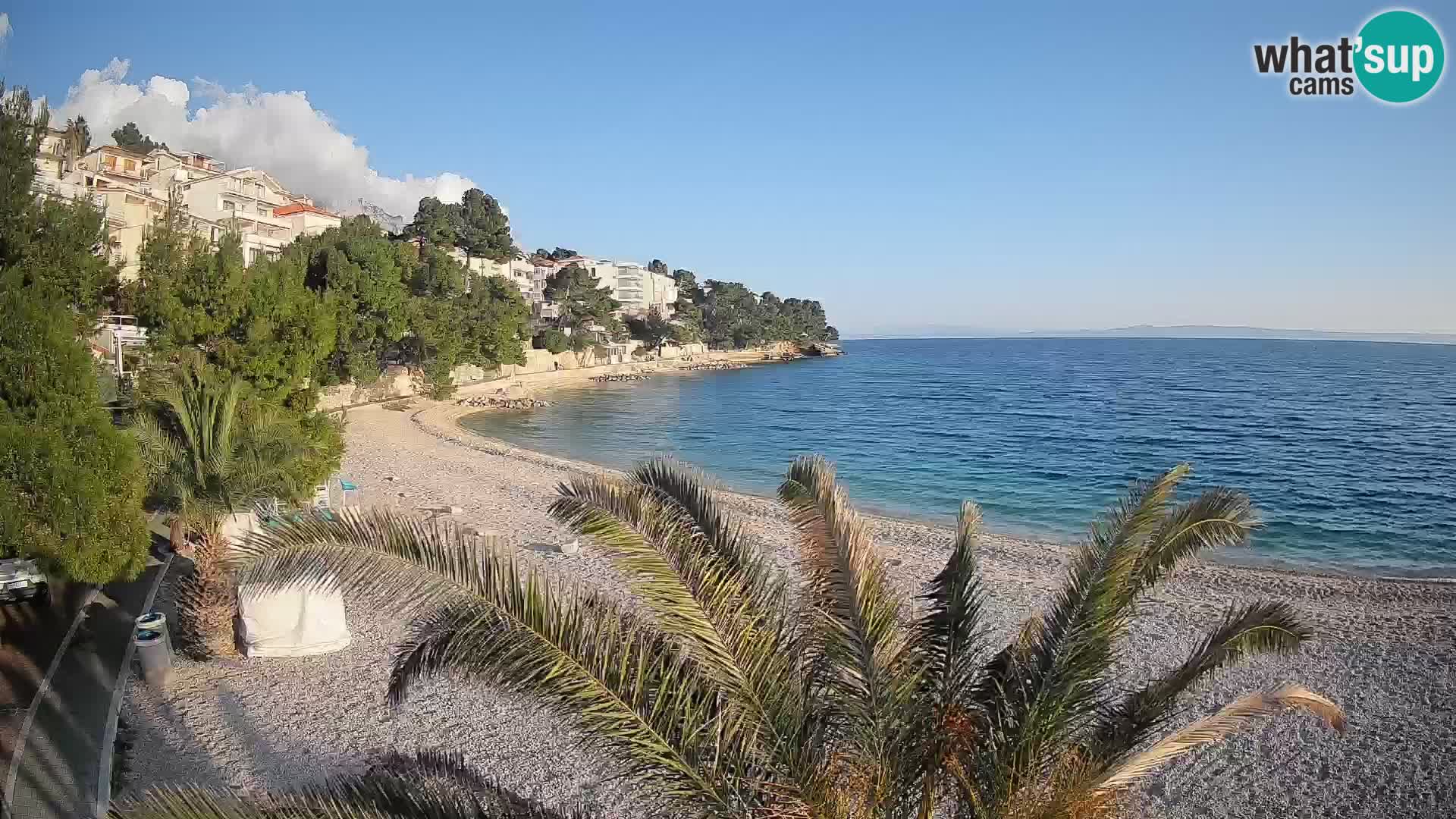 Webcam Playa Lučica Brela – Vista en directo de la costa adriática