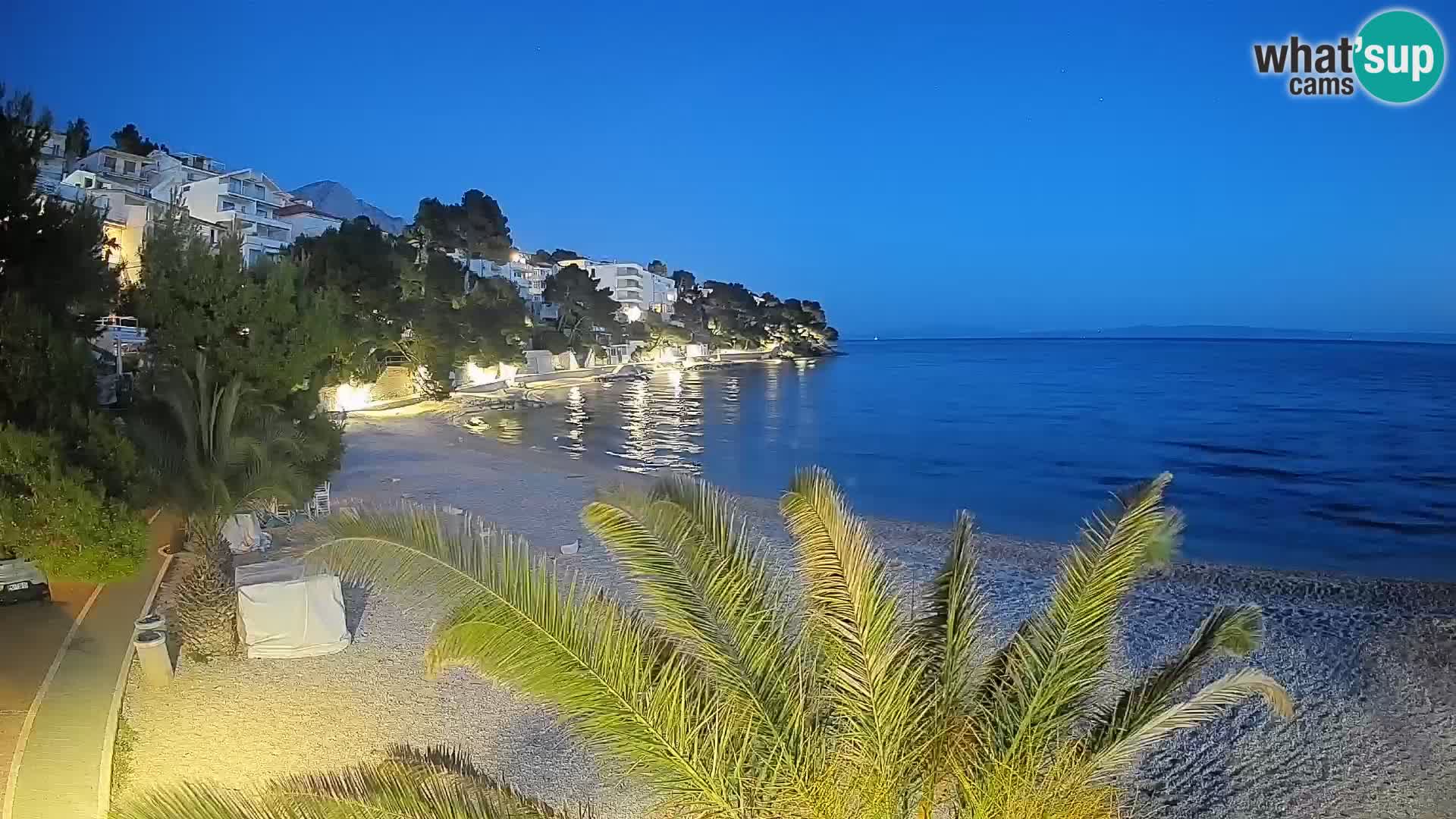 Webcam Spiaggia Lučica Brela – Vista live sulla costa adriatica