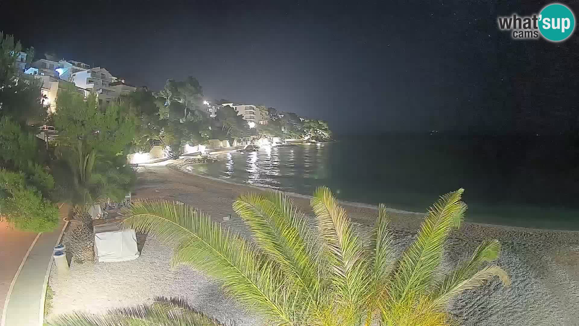 Webcam Lučica Strand Beach Brela – Liveblick von der Adriaküste