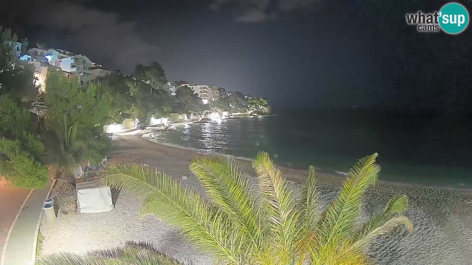 Webcam Playa Lučica Brela – Vista en directo de la costa adriática