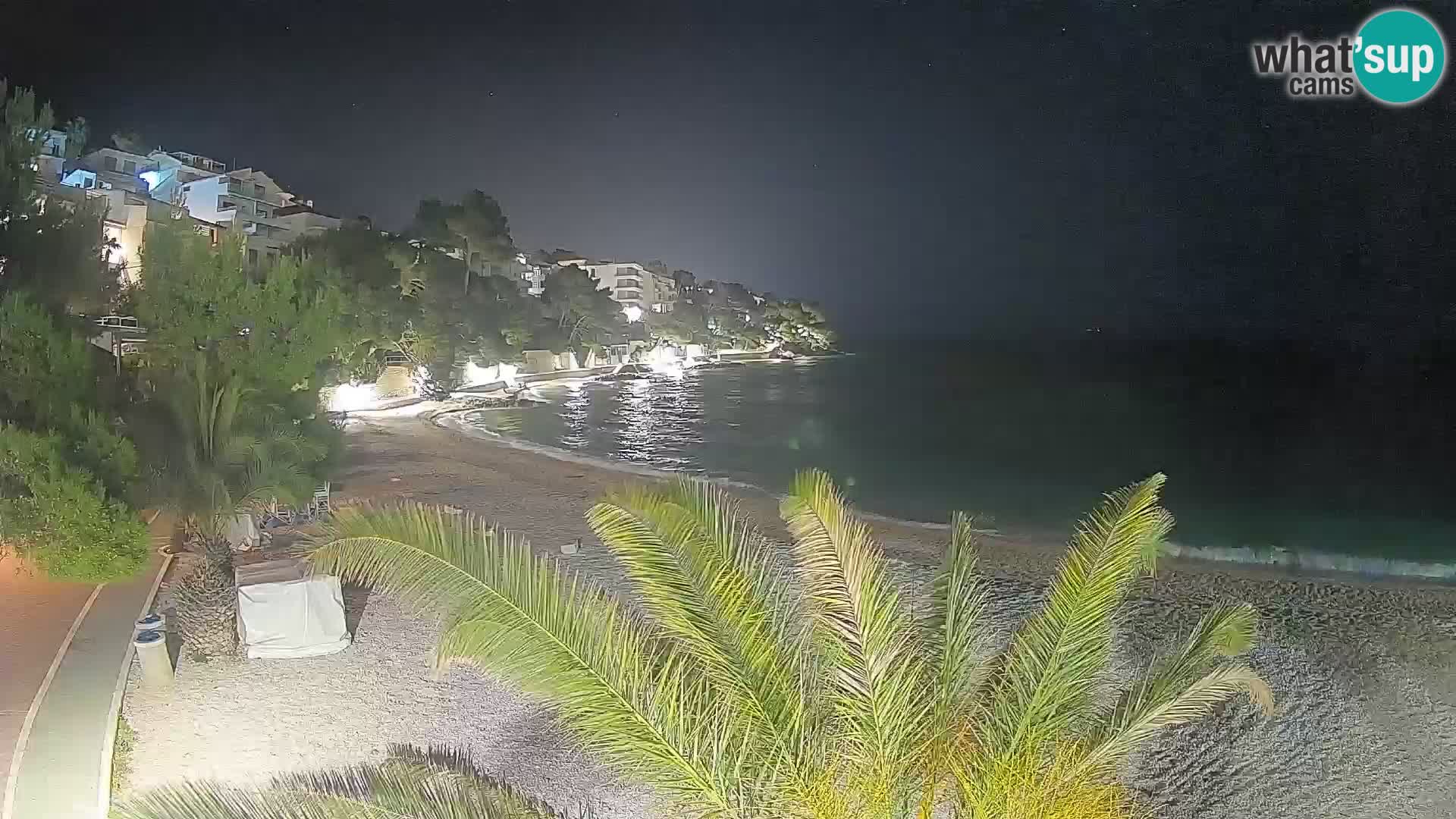 Webcam Spiaggia Lučica Brela – Vista live sulla costa adriatica