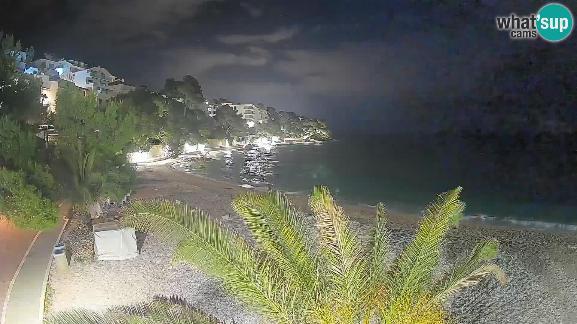 Webcam Lučica Strand Beach Brela – Liveblick von der Adriaküste