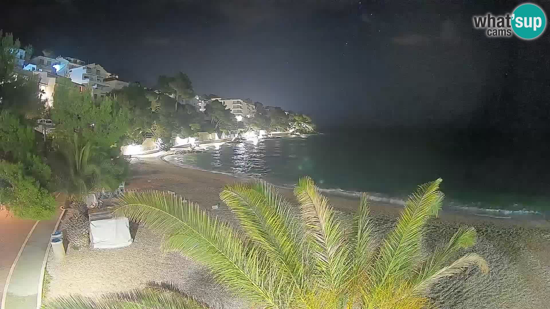 Webcam Lučica Strand Beach Brela – Liveblick von der Adriaküste