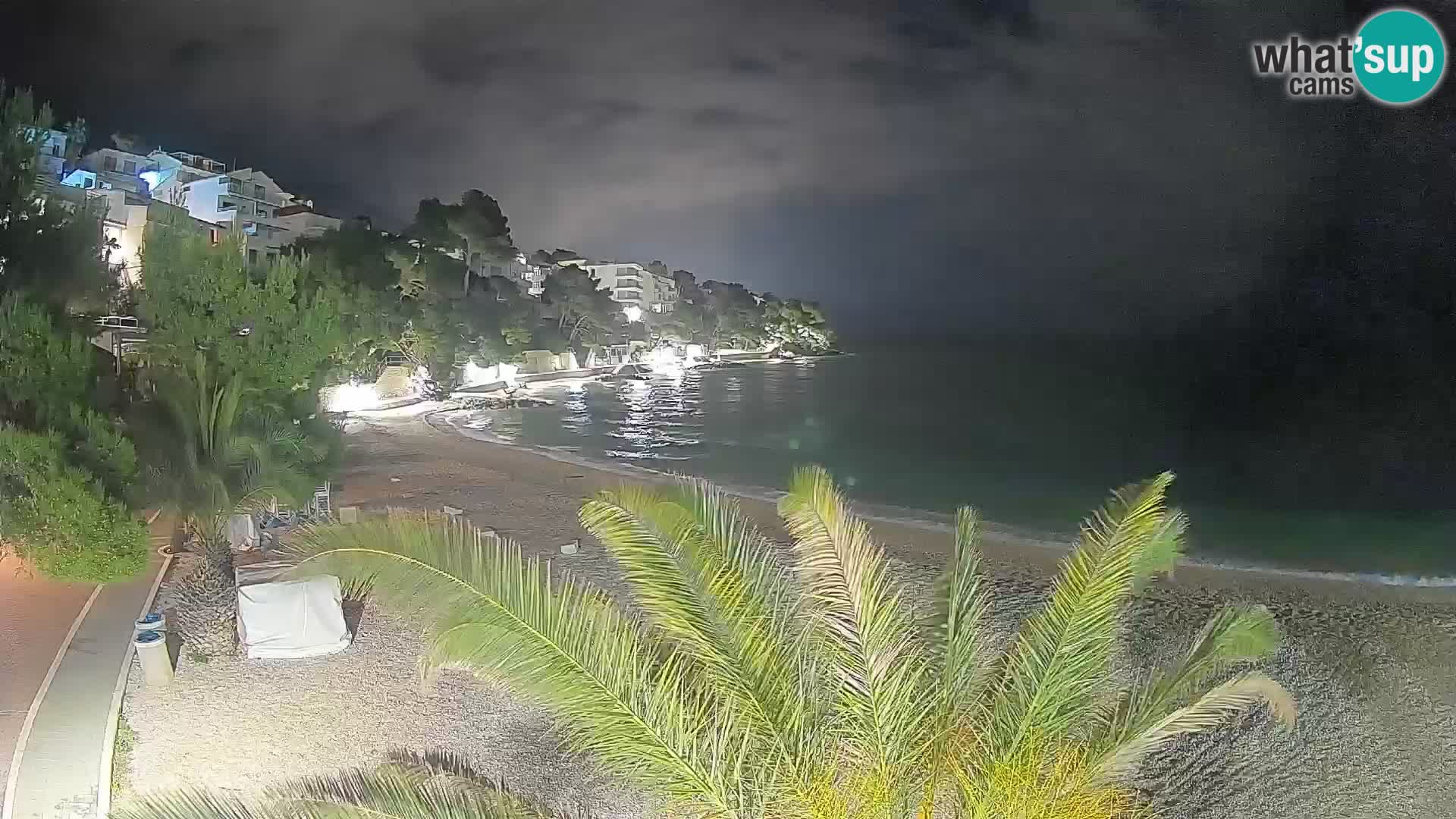 Webcam Lučica Strand Beach Brela – Liveblick von der Adriaküste