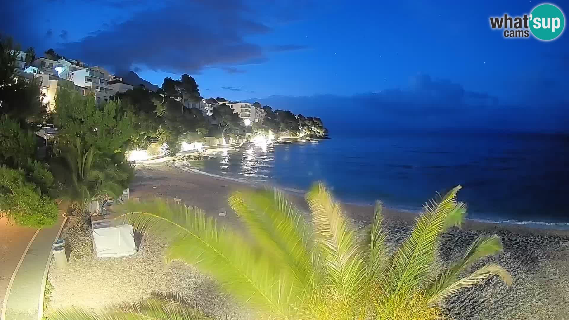 Webcam Lučica Strand Beach Brela – Liveblick von der Adriaküste