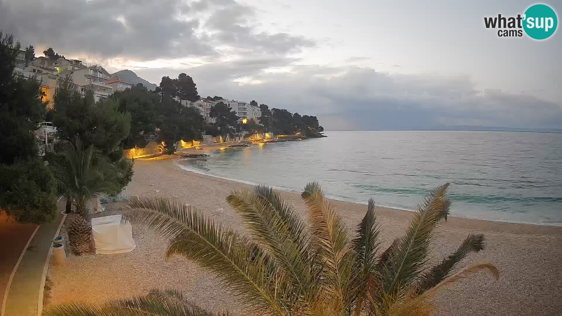 Webcam Spiaggia Lučica Brela – Vista live sulla costa adriatica