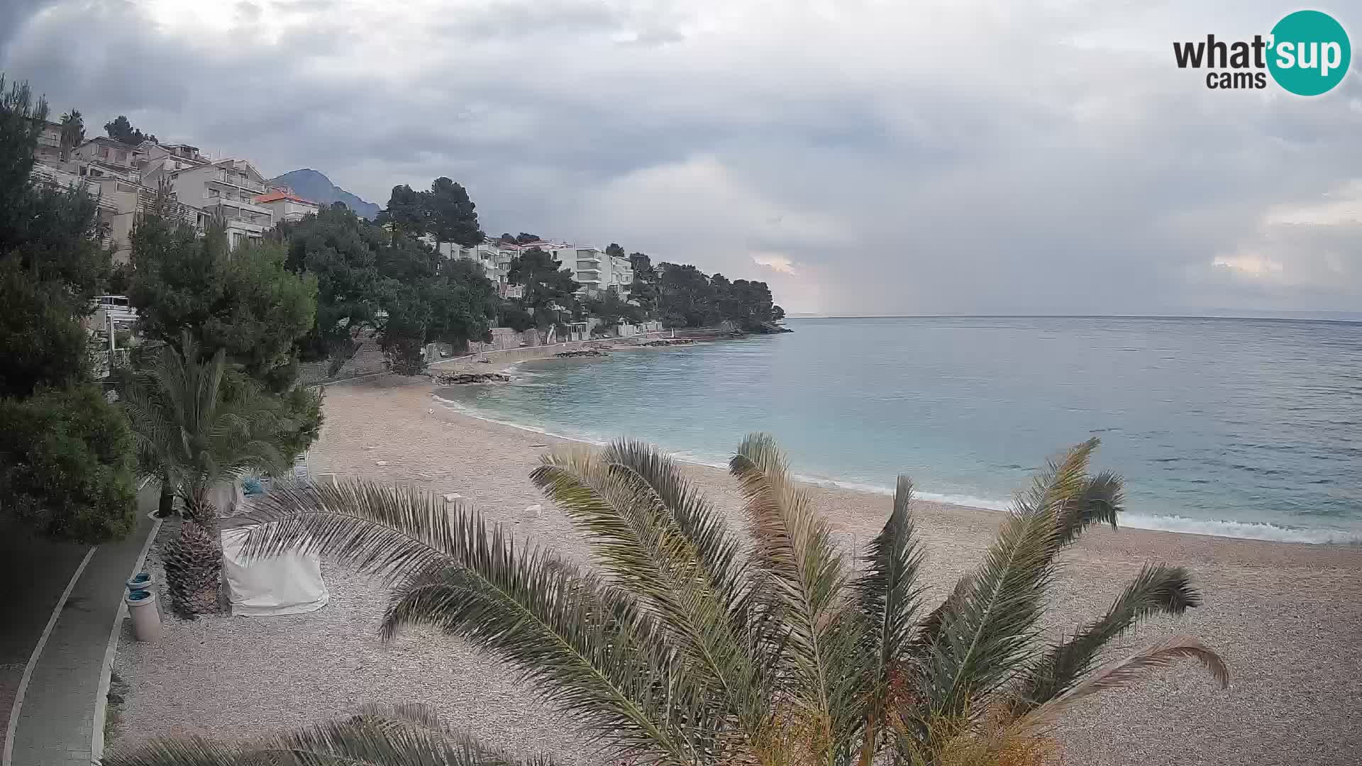 Webcam Plage Lučica Brela – Vue en direct sur la côte adriatique