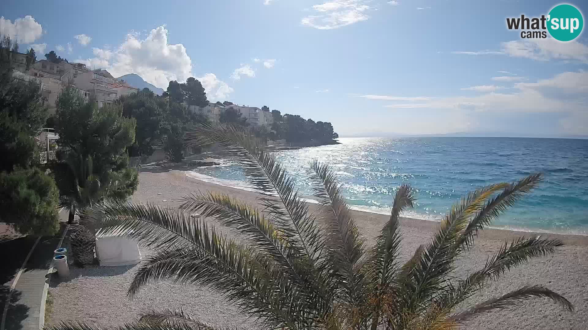 Webcam Plage Lučica Brela – Vue en direct sur la côte adriatique
