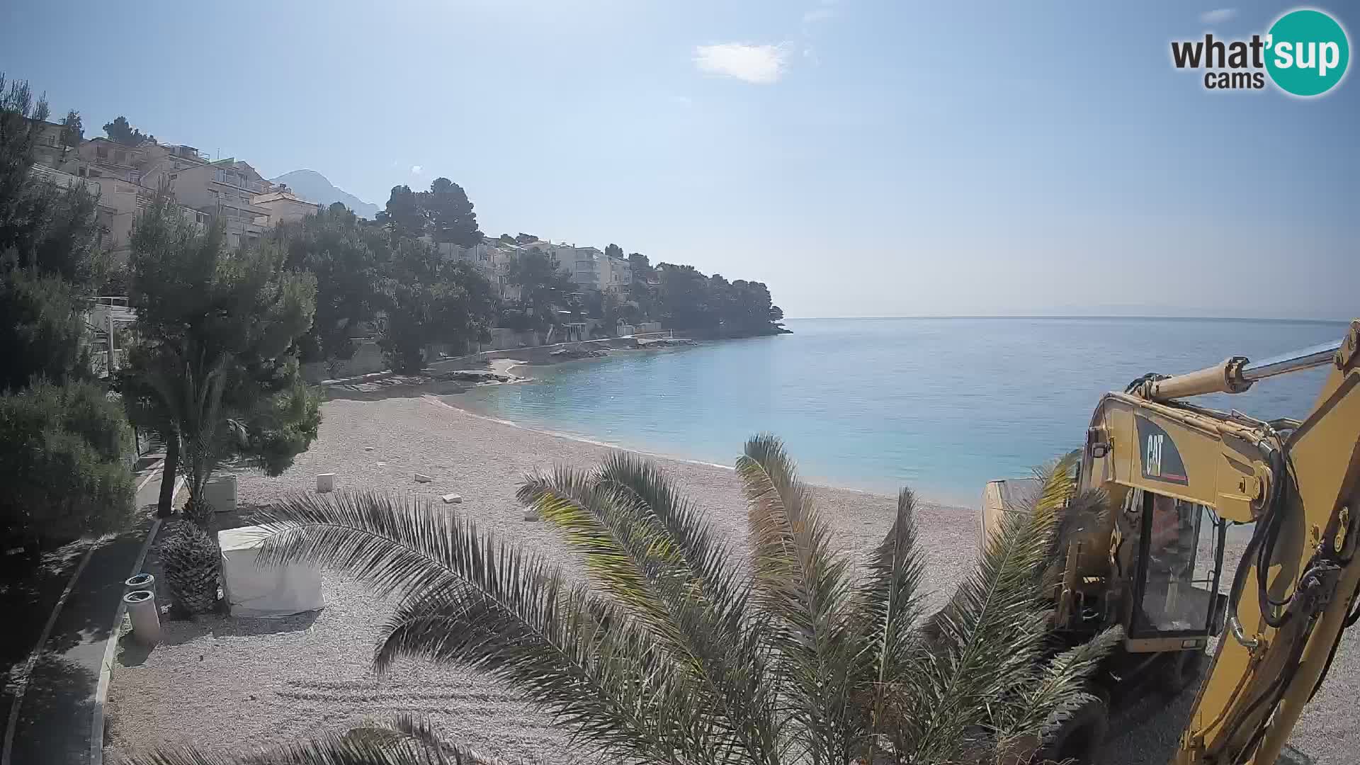 Webcam Lučica Strand Beach Brela – Liveblick von der Adriaküste
