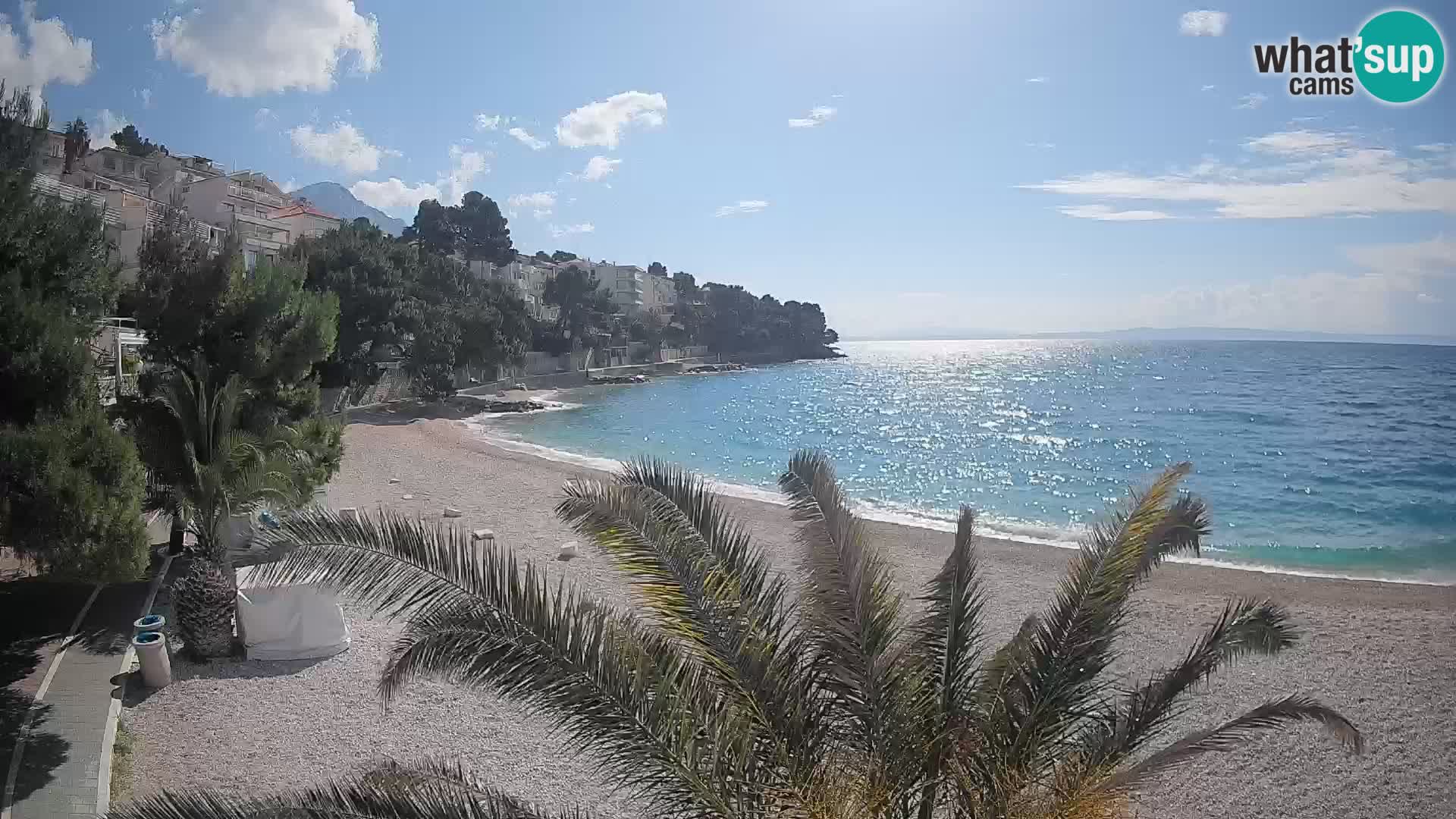 Webcam Spiaggia Lučica Brela – Vista live sulla costa adriatica