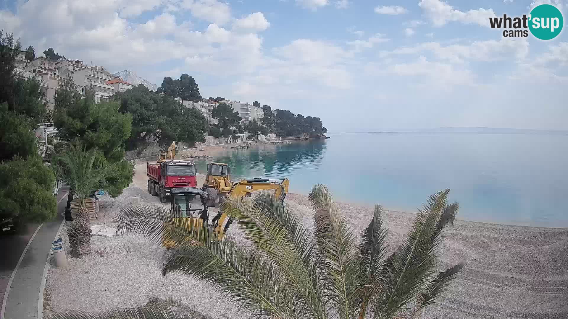 Webcam Plage Lučica Brela – Vue en direct sur la côte adriatique