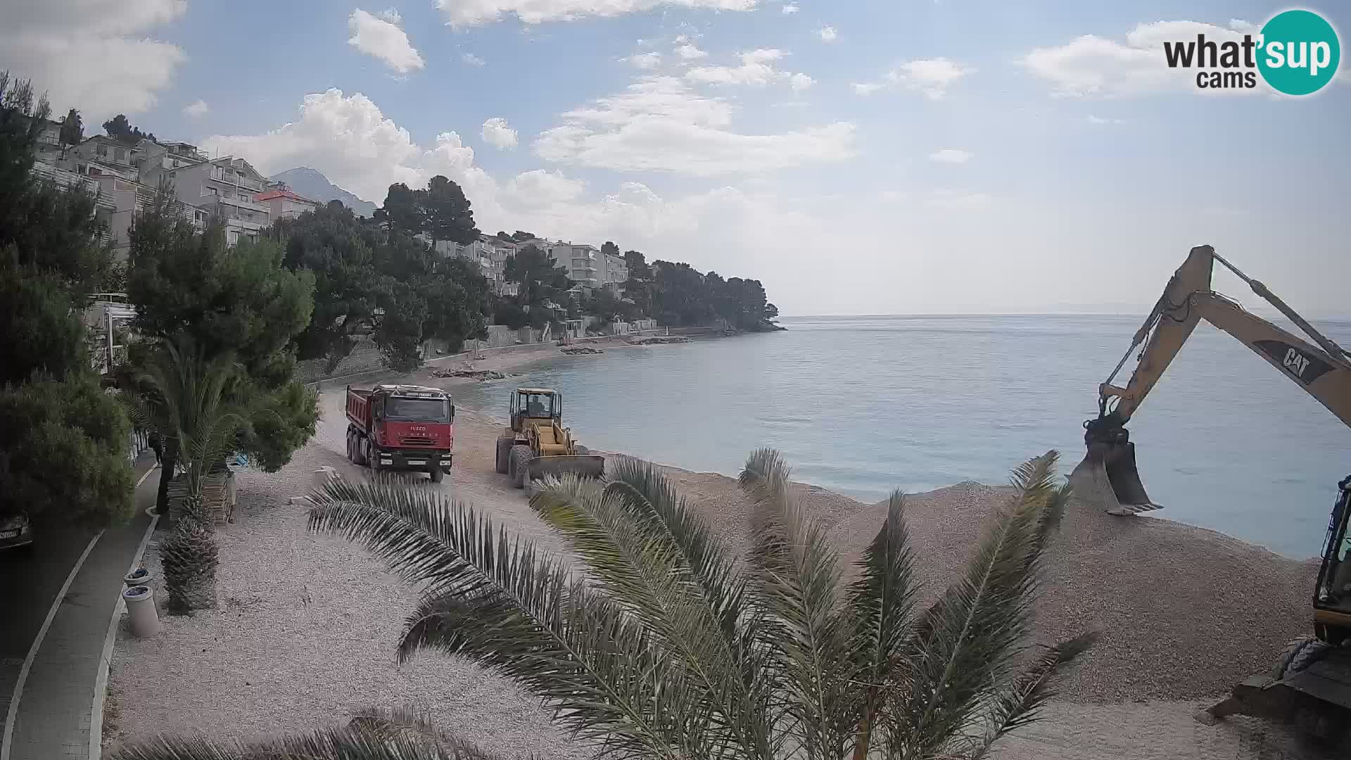 Spletna kamera Plaža Lučica Brela – Pogled v živo na Jadransko obalo
