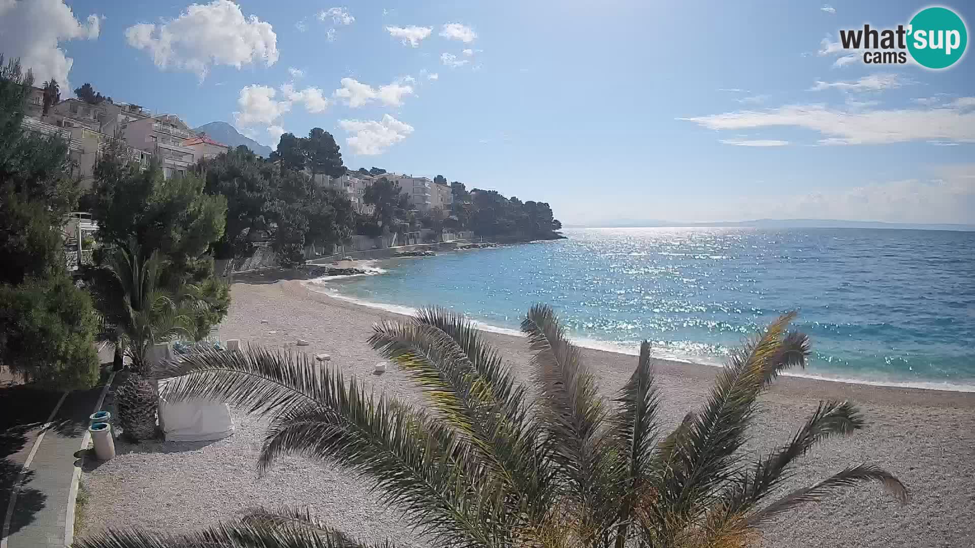 Webcam Plage Lučica Brela – Vue en direct sur la côte adriatique