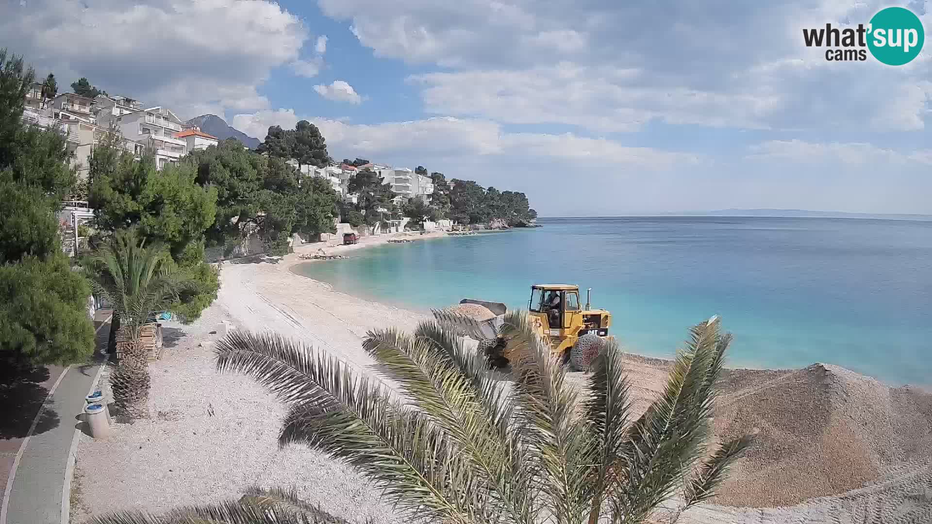 Spletna kamera Plaža Lučica Brela – Pogled v živo na Jadransko obalo