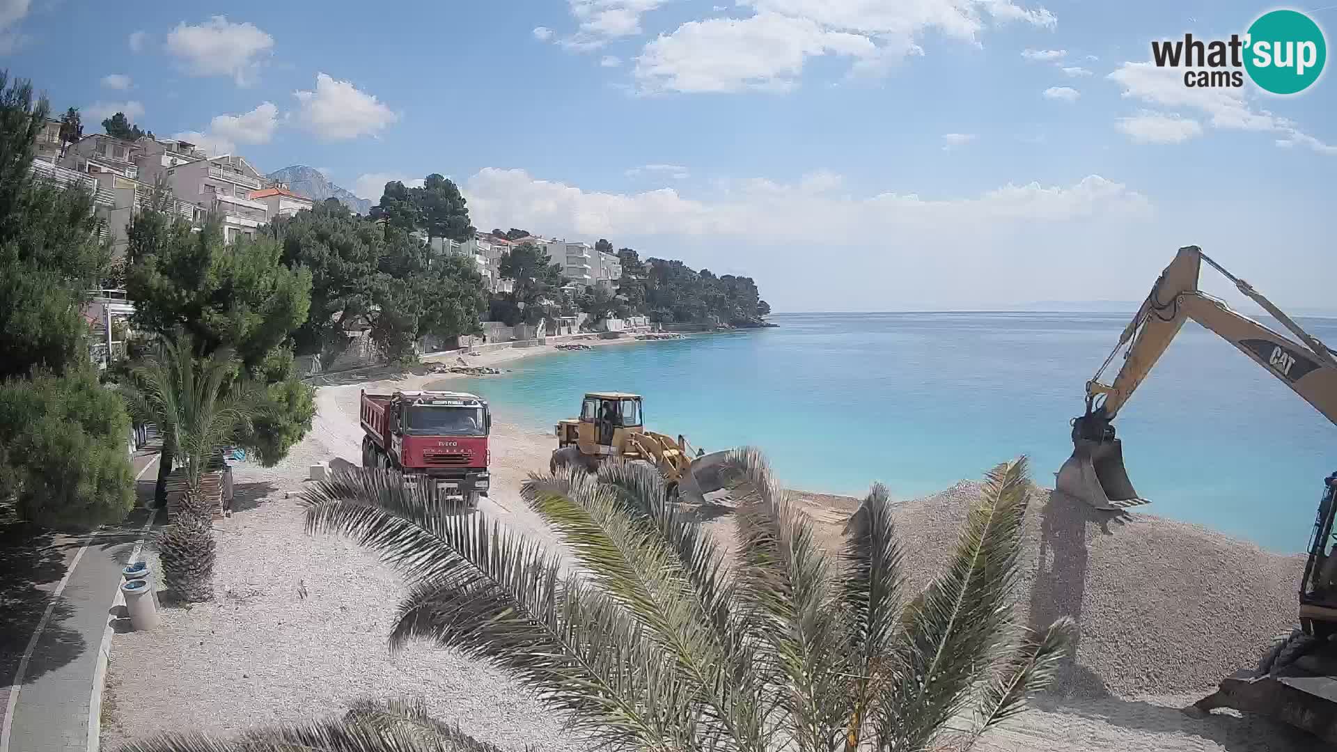 Webcam Lučica Strand Beach Brela – Liveblick von der Adriaküste