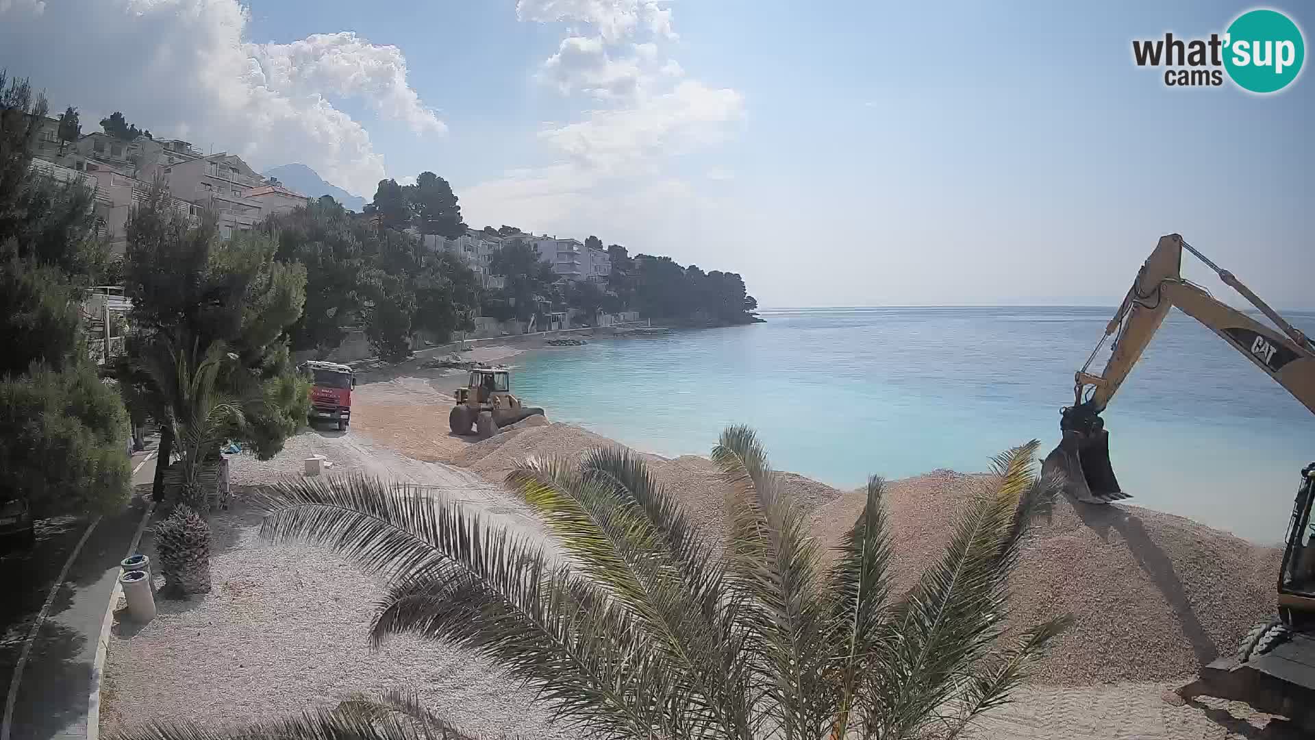 Web kamera Plaža Lučica Brela – Pogled uživo na jadransku obalu