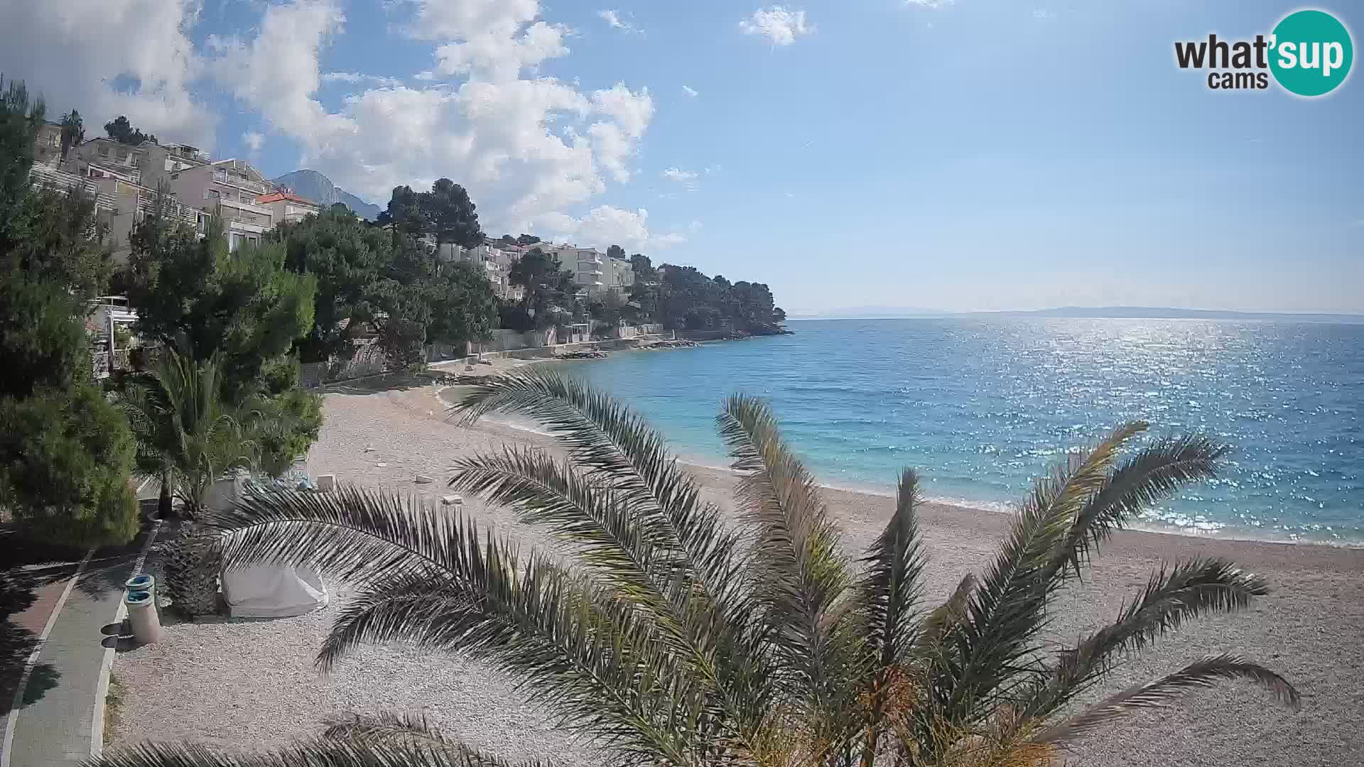 Webcam Playa Lučica Brela – Vista en directo de la costa adriática