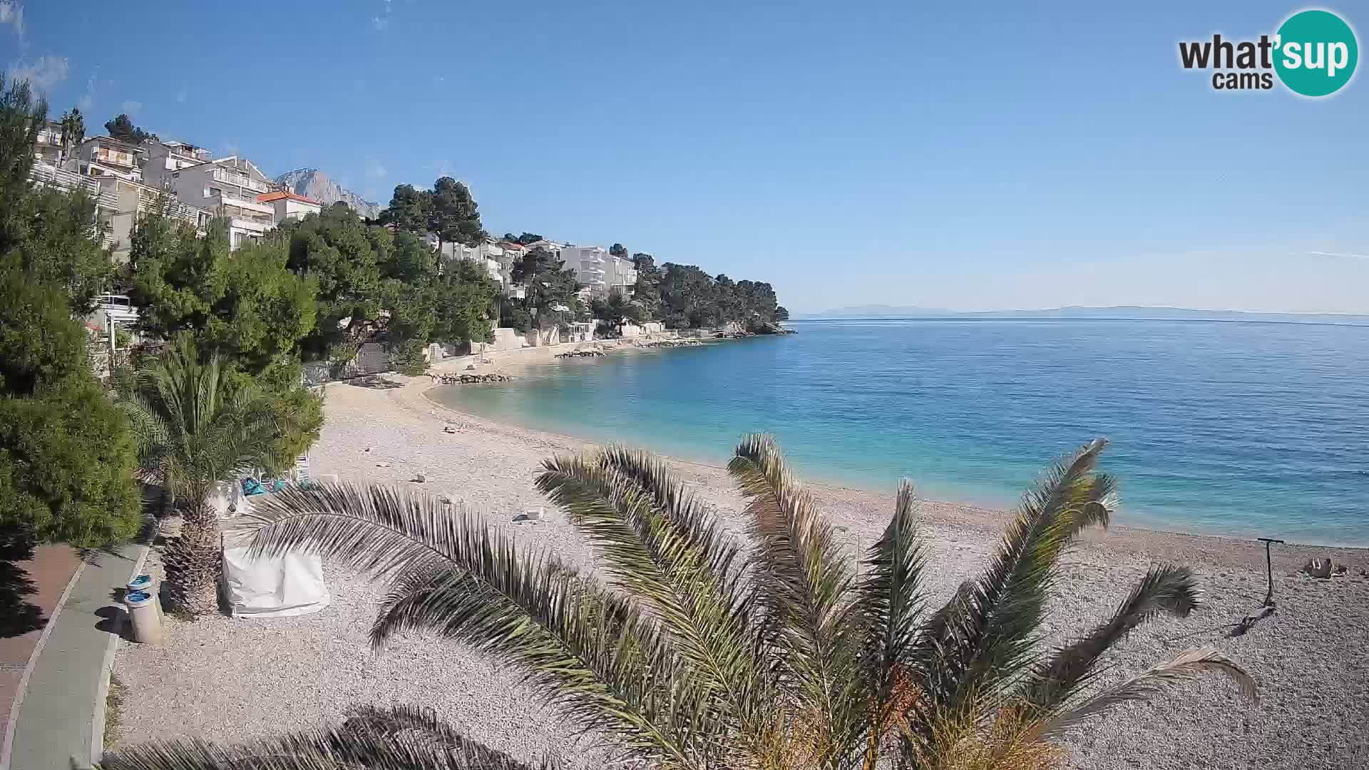 Webcam Lučica Beach Brela – Live View from the Adriatic Coast