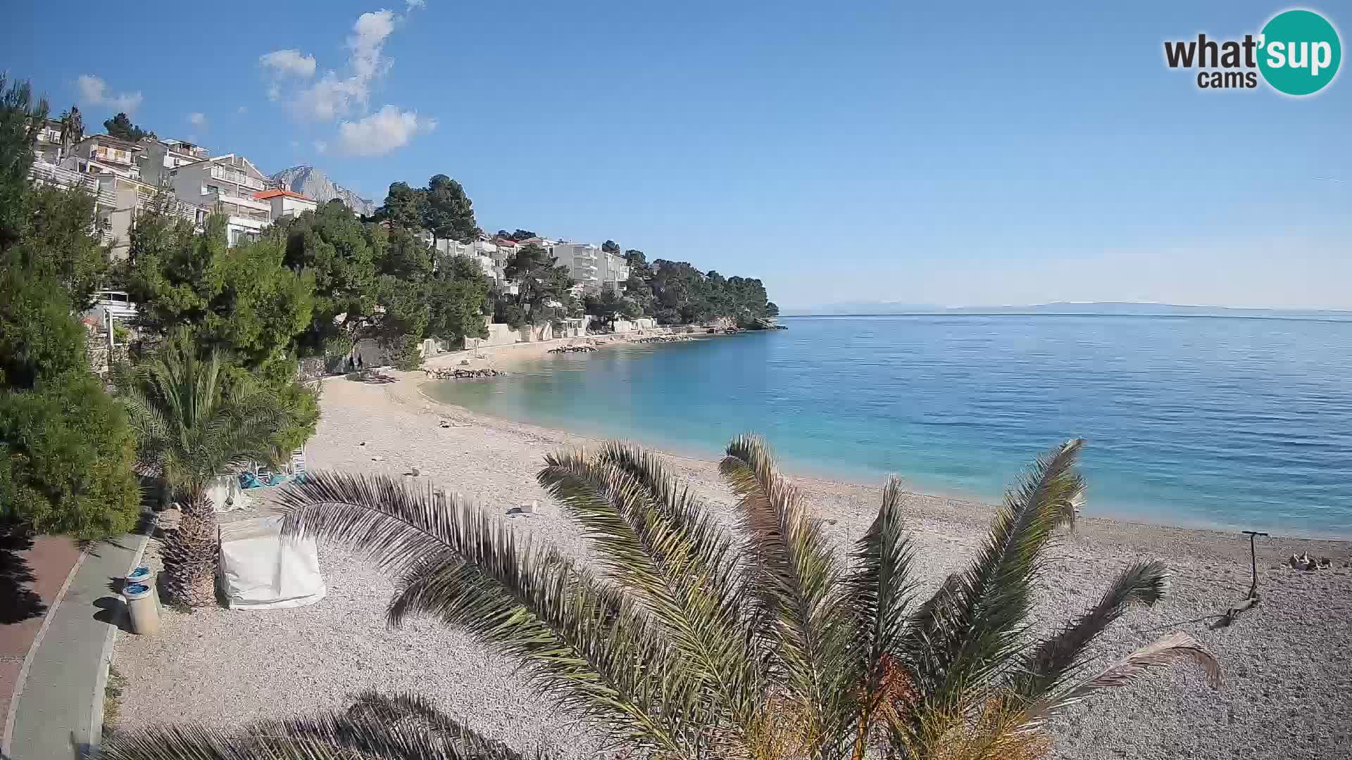 Webcam Lučica Beach Brela – Live View from the Adriatic Coast