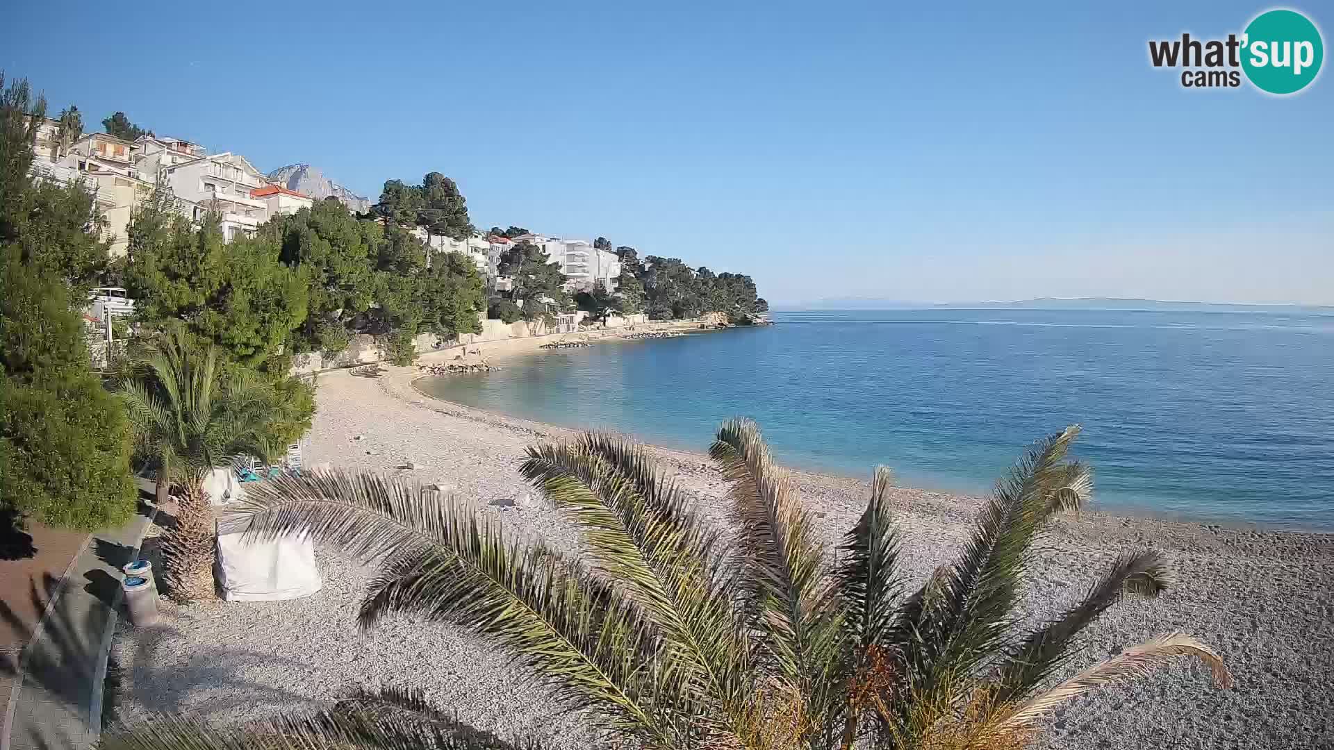 Webcam Lučica Beach Brela – Live View from the Adriatic Coast