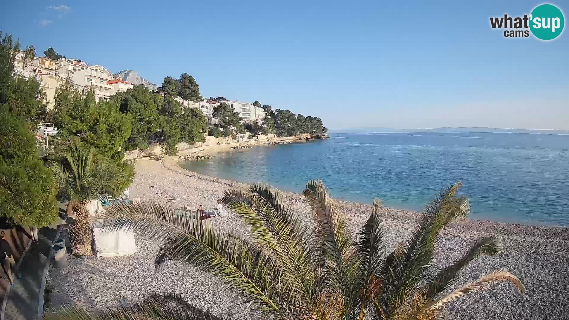 Webcam Spiaggia Lučica Brela – Vista live sulla costa adriatica