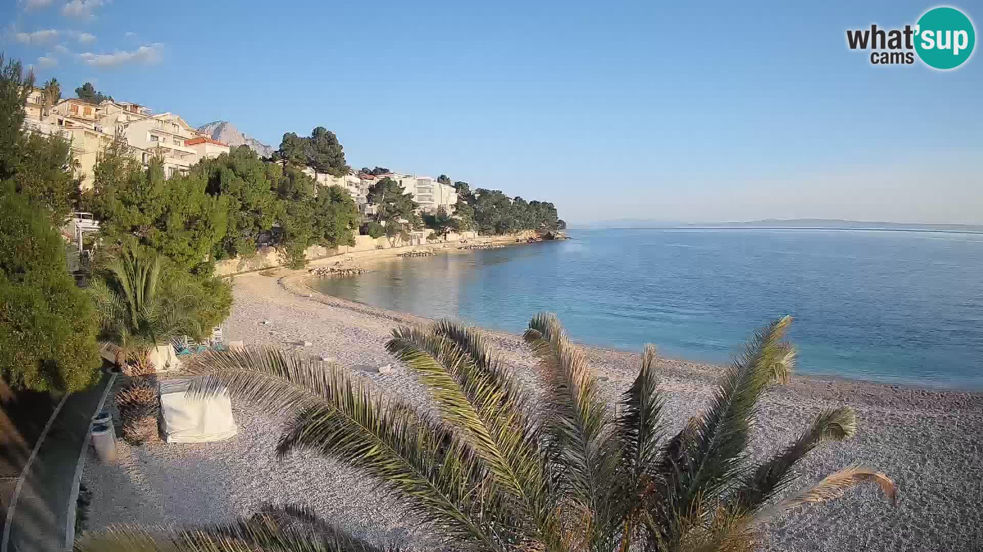 Webcam Plage Lučica Brela – Vue en direct sur la côte adriatique