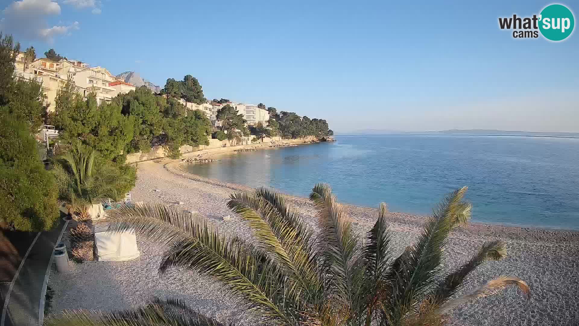 Webcam Lučica Beach Brela – Live View from the Adriatic Coast