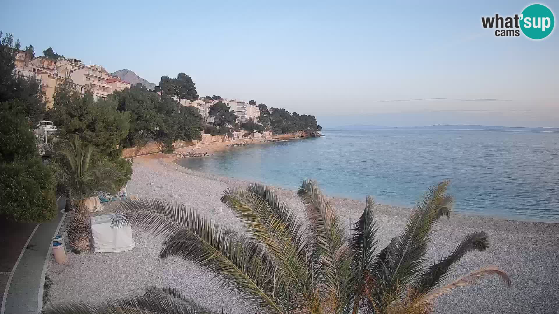 Webcam Lučica Beach Brela – Live View from the Adriatic Coast