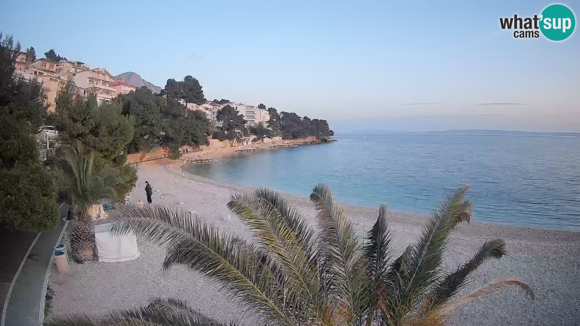 Webcam Lučica Beach Brela – Live View from the Adriatic Coast
