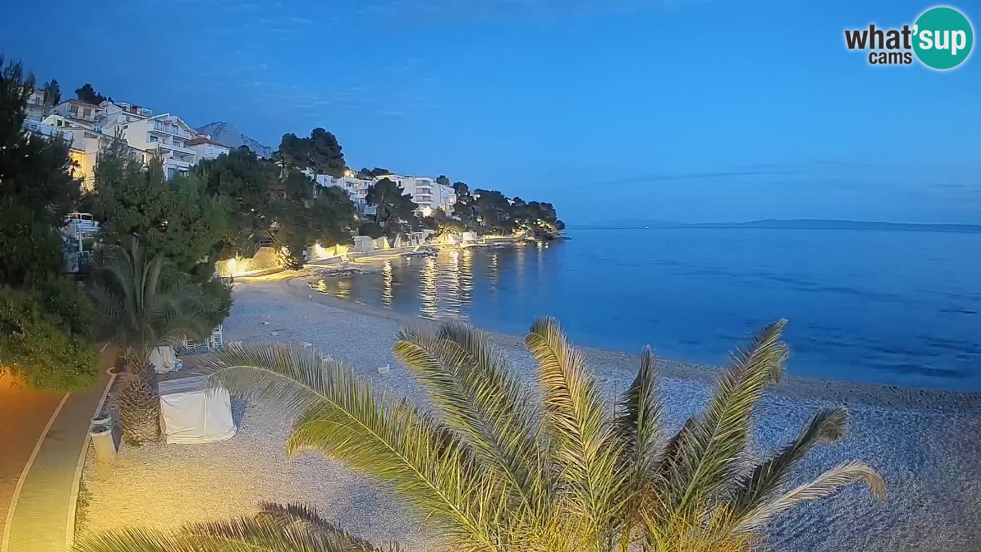 Webcam Spiaggia Lučica Brela – Vista live sulla costa adriatica