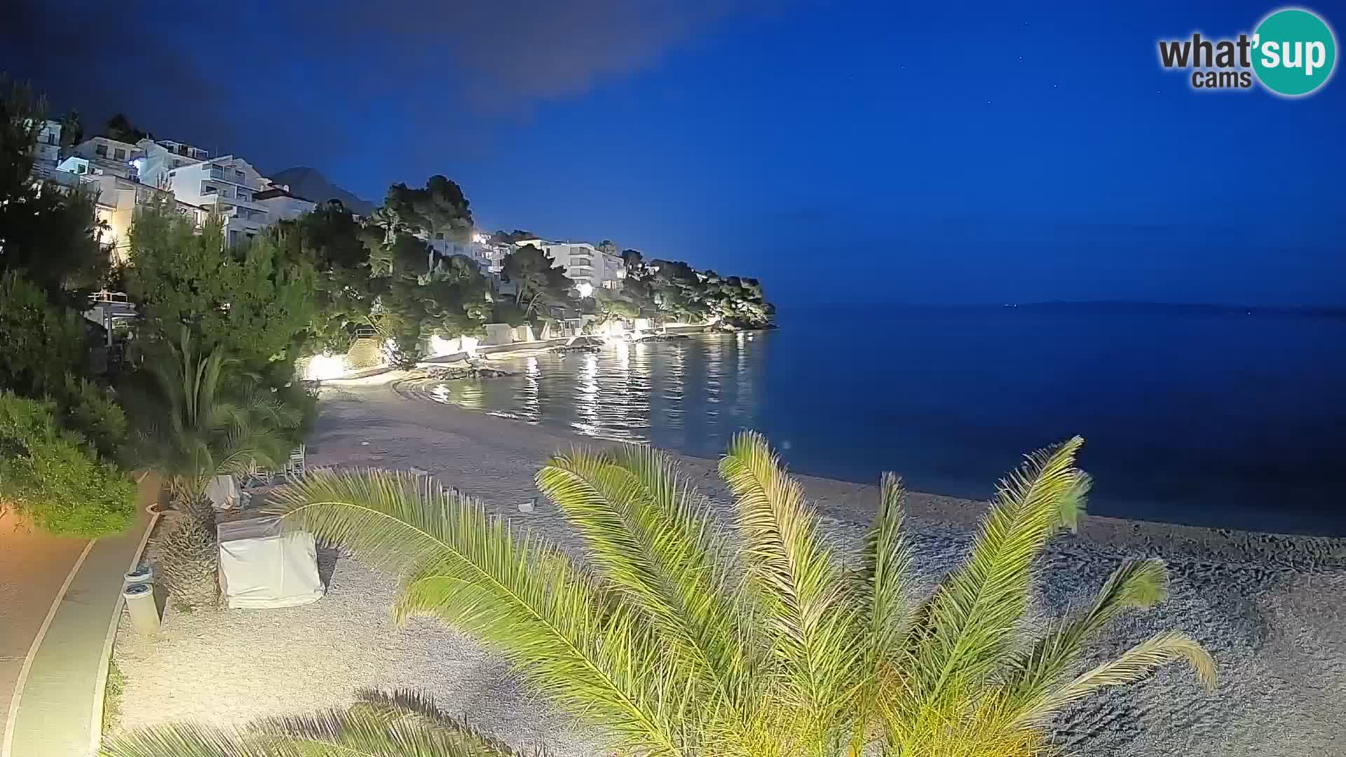 Webcam Spiaggia Lučica Brela – Vista live sulla costa adriatica