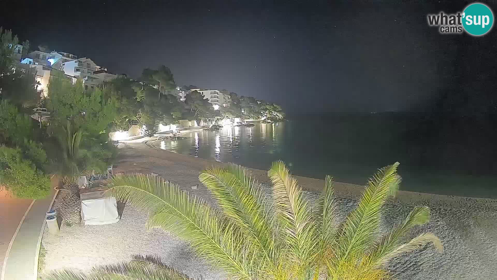 Webcam Plage Lučica Brela – Vue en direct sur la côte adriatique