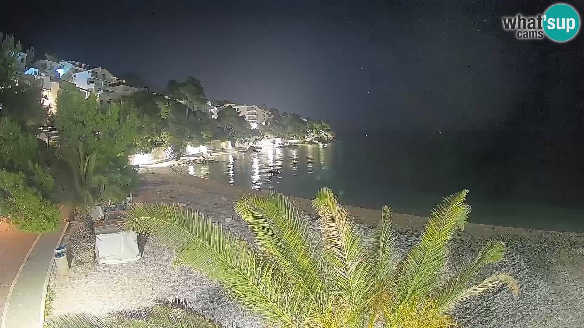 Webcam Lučica Strand Beach Brela – Liveblick von der Adriaküste