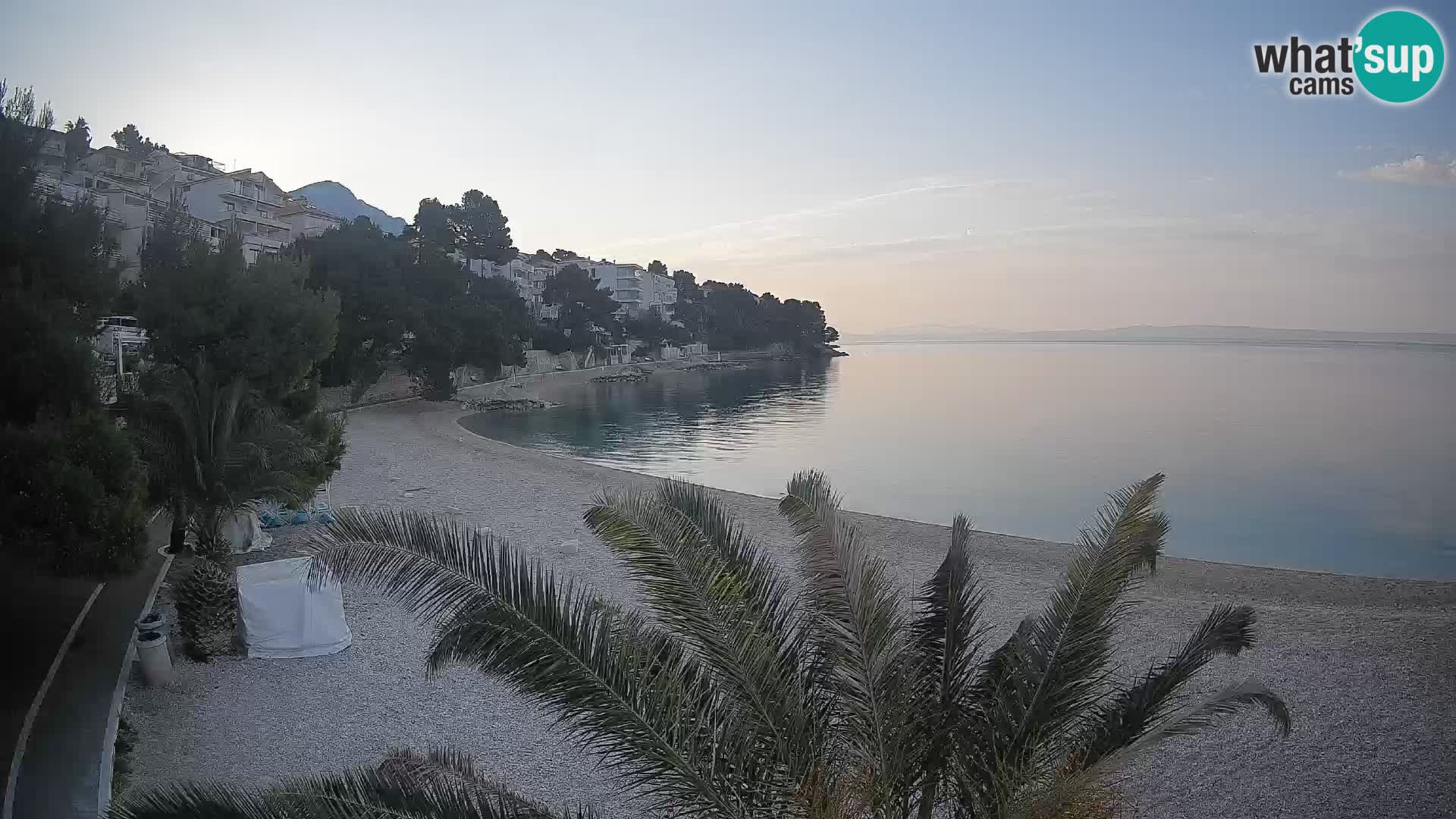 Webcam Plage Lučica Brela – Vue en direct sur la côte adriatique