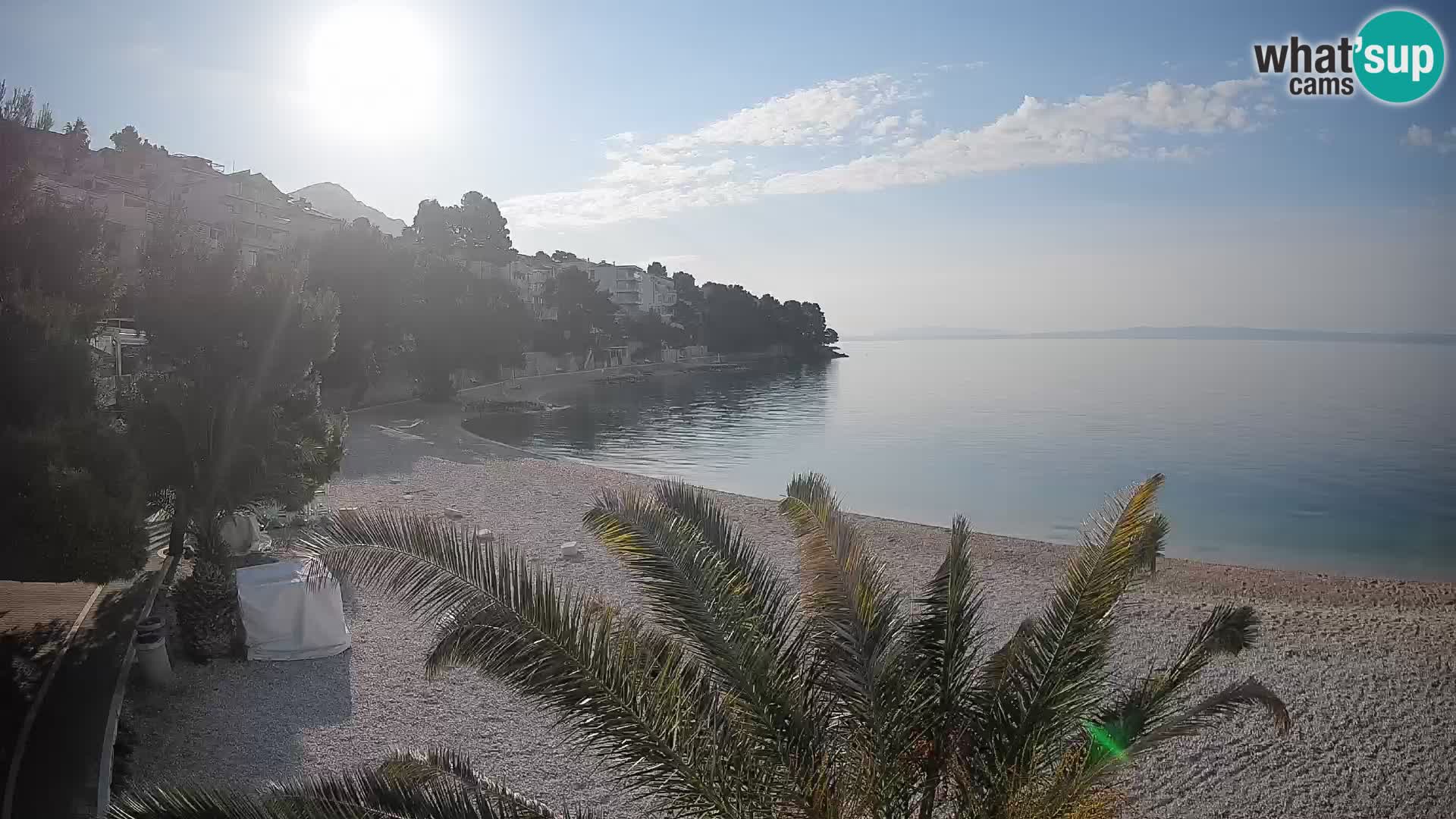 Webcam Lučica Strand Beach Brela – Liveblick von der Adriaküste