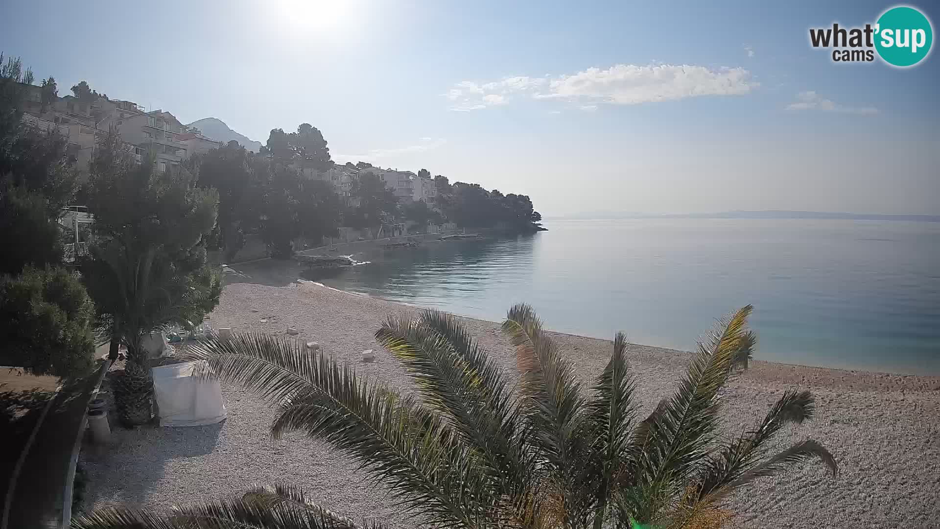 Webcam Plage Lučica Brela – Vue en direct sur la côte adriatique