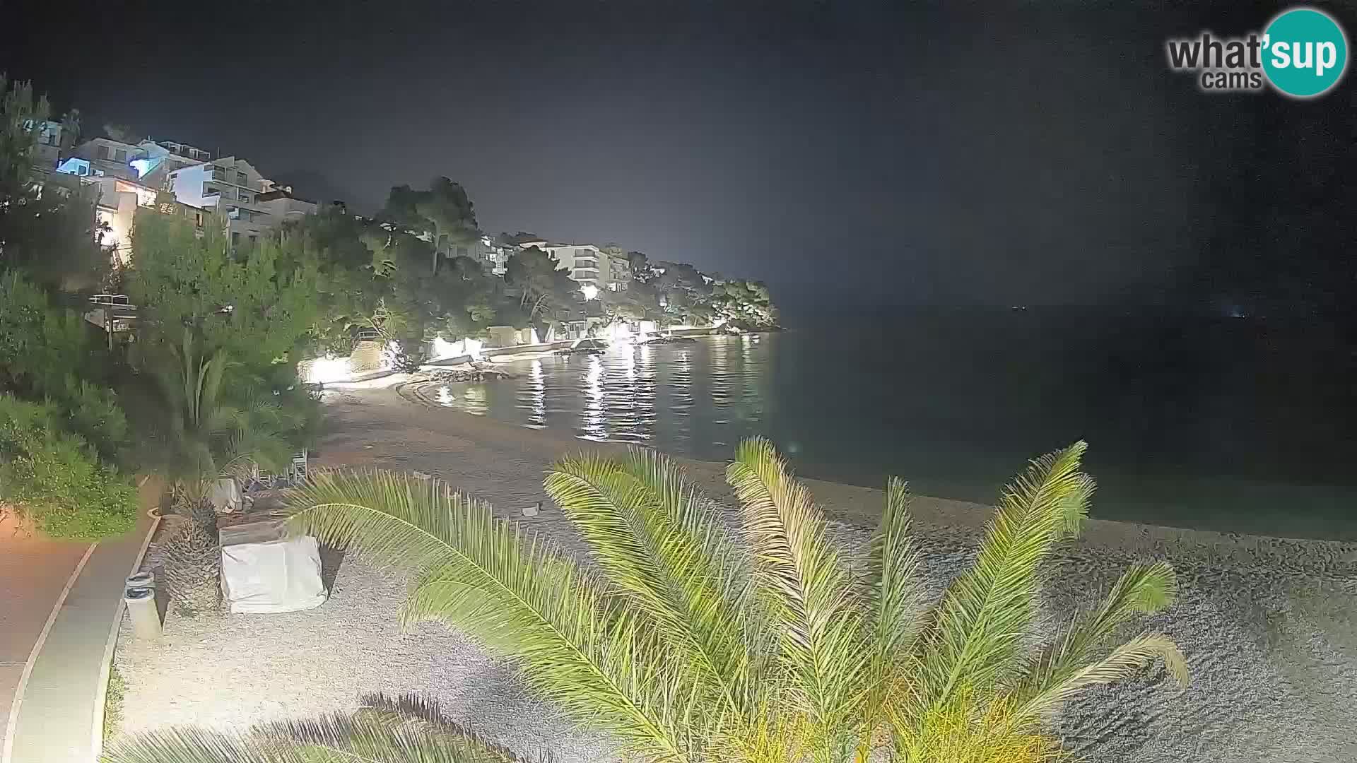 Webcam Lučica Strand Beach Brela – Liveblick von der Adriaküste