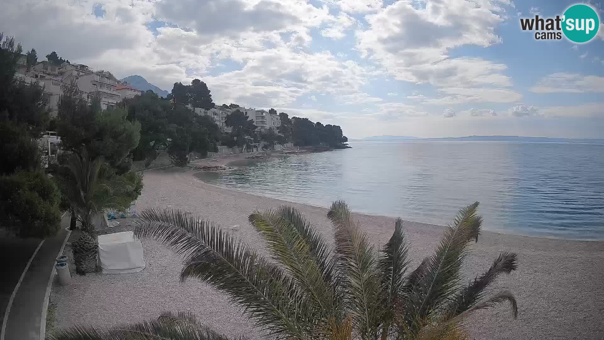 Webcam Spiaggia Lučica Brela – Vista live sulla costa adriatica