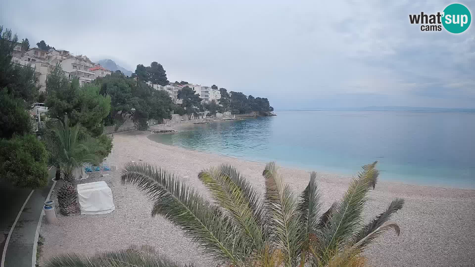 Webcam Playa Lučica Brela – Vista en directo de la costa adriática