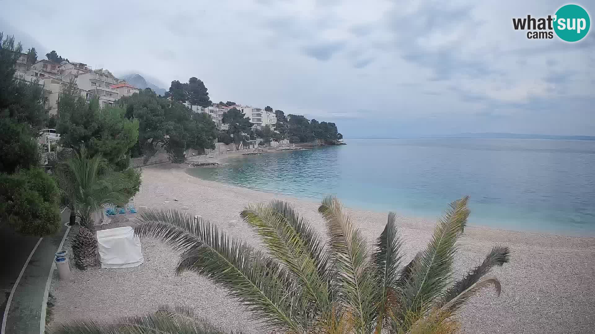 Webcam Spiaggia Lučica Brela – Vista live sulla costa adriatica